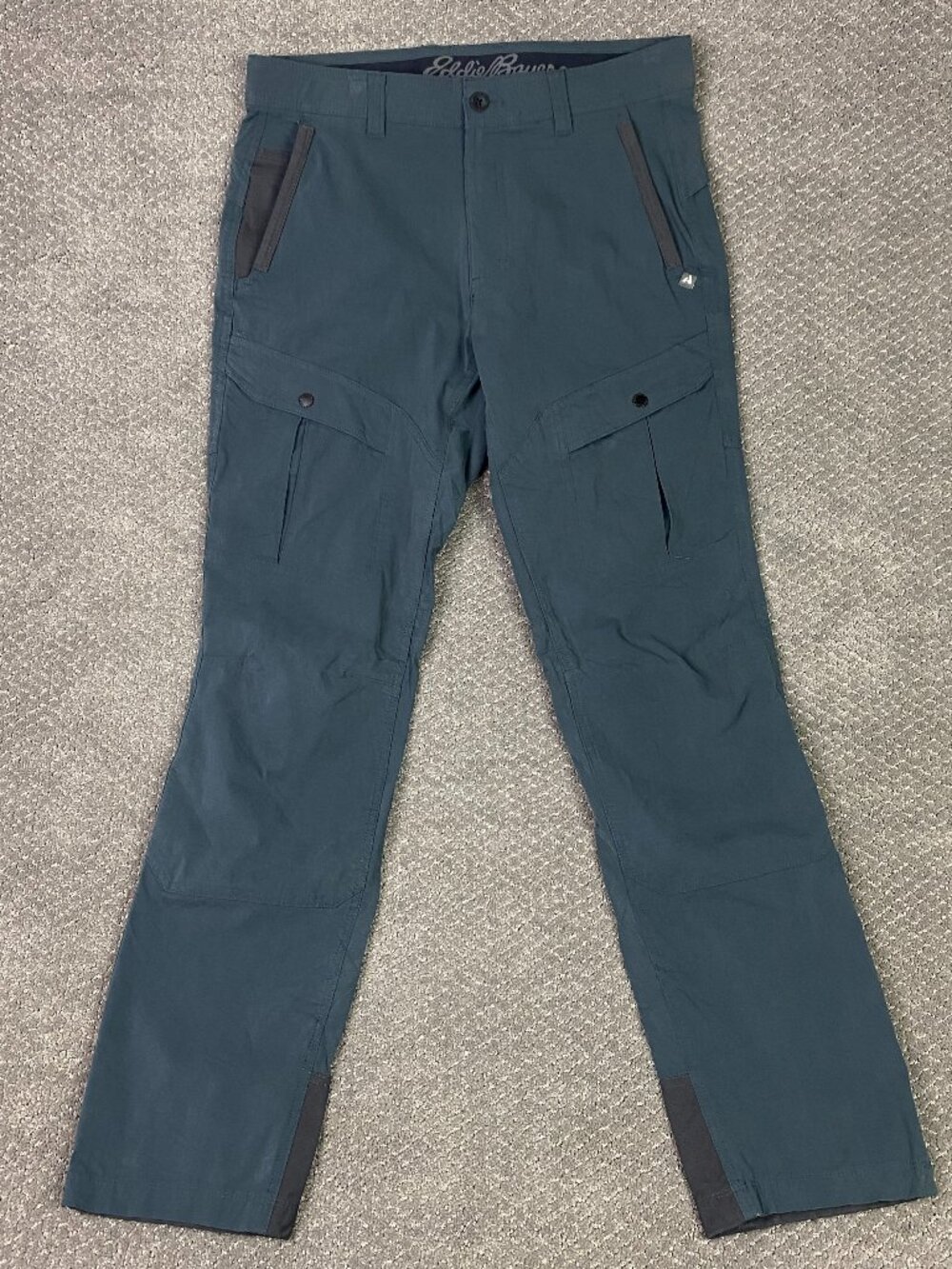Eddie Bauer First Ascent Cargo Pants Mens 32x34 Fits 33x31 Slate Gray Hiking